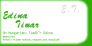 edina timar business card